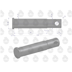 Sworzeń widłaka zaczepu polowego C-330 C-360 ORYGINAŁ URSUS-347452654
