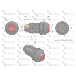 Wyłącznik świateł awaryjnych Deutz-Fahr EXPOM KWIDZYN eu-347905551