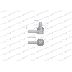 Przegub kierowniczy 80mm- M20x1 5109526 WARYŃSKI-347879574