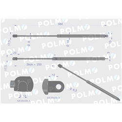 Siłownik podnoszenia maski New Holland 5166403 POLMO-347474427