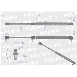 Siłownik podnoszenia maski New Holland 5177277 POLMO-347902794