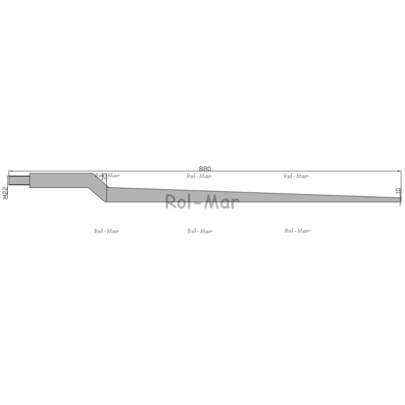 Ząb ładowacza uniwersalny 880mm Tur-347867651
