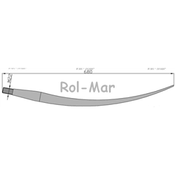 Ząb ładowacza wygięty zamykający 680mm chwytak (krokodyl) Tur-347872551