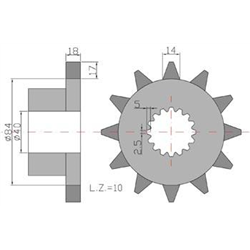 Koło Z-10 5/4 napędu głównego Prasa Zwijka Sipma-347869419