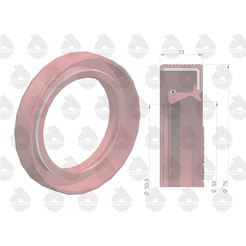 Pierścień uszczelniający uszczelniacz wału korbowego przedni C-360 Fluoroelastomer ORYGINAŁ URSUS-347462813