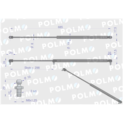 Siłownik dachu 53369912 pasuje do Zetora Proxima Forterra POLMO-347471005