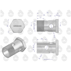 Łącznik hydrauliki M27x1.5 972450 C-385 ORYGINAŁ URSUS-347459418