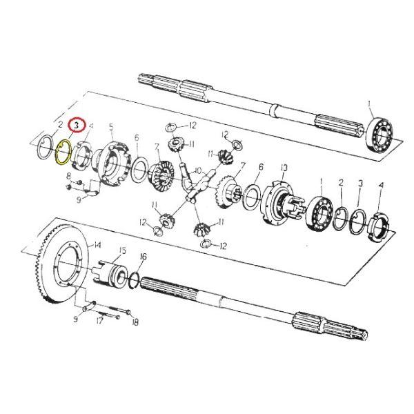 Podkładka odginana 72 mechanizmu różnicowego C-330-347439602