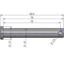 SWORZEŃ 12H8X85/75 zabezpieczenie sworznia osi C-330/360-347868314
