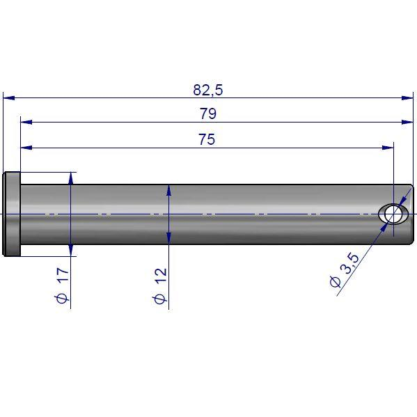 SWORZEŃ 12H8X85/75 zabezpieczenie sworznia osi C-330/360-347868314
