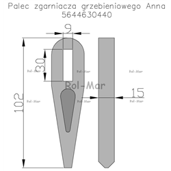 Palec zgarniacza grzebieniowego Anna ( sprzedawane po 10 )-347441675