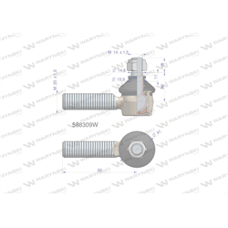 Przegub kierowniczy 92mm- M20x1,0 588309 WARYŃSKI-347879569