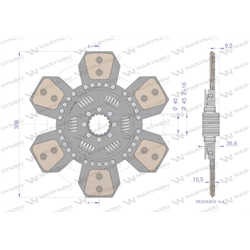 Tarcza sprzęgła ceramiczna  Renault 6005001440 WARYŃSKI-347477029