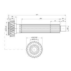 Wał główny 4-cylindrowy oryginał Zetor-347442666
