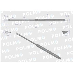 Siłownik L max. 201mm 65499080 6-10018200 MAUSER POLMO-347879400