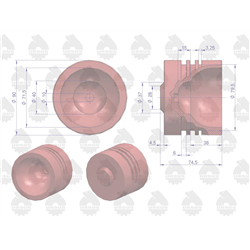 Tłok cylindra podnośnika 67118008 Zetor ORYGINAŁ URSUS-347448950