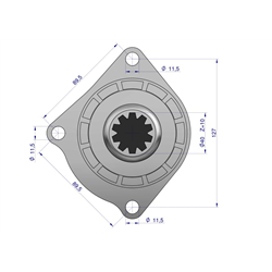 Rozrusznik z reduktorem MF4 Import-347440658
