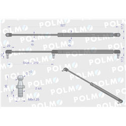 Siłownik dachu 10368918 pasuje do Zetora Proxima Forterra POLMO-347899365