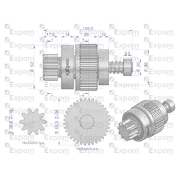 Zespół sprzęgający rozrusznika JOHN DEERE typu Magneton 9142700 Blue Line EXPOM KWIDZYN-347892996