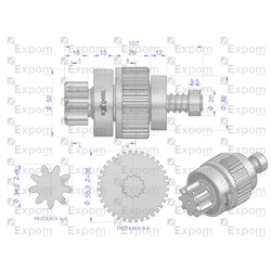 Zespół sprzęgający rozrusznika CASE typu Magneton 9142805 Blue Line EXPOM KWIDZYN-347892931