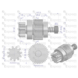 Zespół sprzęgający rozrusznika C-330 C-360 ZETOR typu Magneton 9142722 Blue Line EXPOM KWIDZYN-347464644