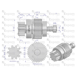 Zespół sprzęgający rozrusznika JOHN DEERE typu Magneton 9142745 Blue Line EXPOM KWIDZYN-347464676