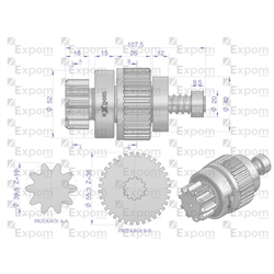 Zespół sprzęgający rozrusznika JOHN DEERE typu Magneton 9142740 Blue Line EXPOM KWIDZYN-347464563
