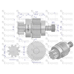 Zespół sprzęgający rozrusznika CASE MF typu Magneton 9142748 Blue Line EXPOM KWIDZYN-347464688