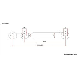 Cylinder hydrauliczny jednostronnego działania CN2F-40/630Z+U Tur 1,2 Kraj-347439285