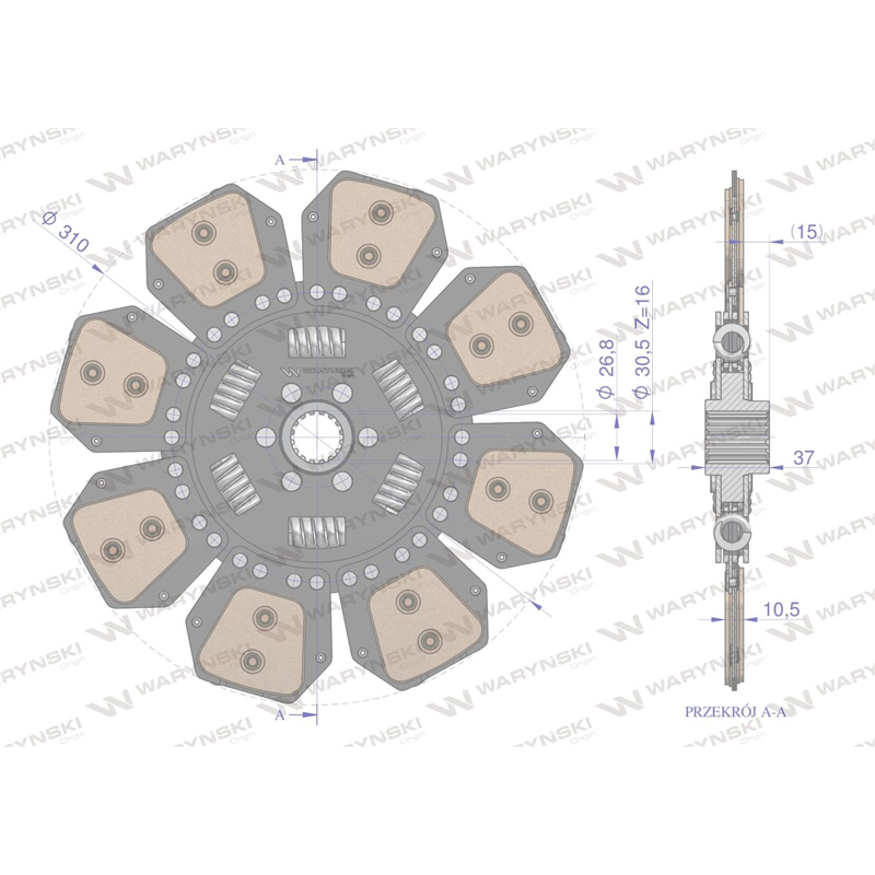 Tarcza sprzęgła Ceramiczna. RENAULT Waryński-347471852