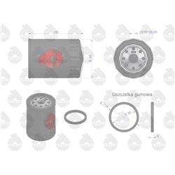 Filtr oleju PP-711 Zetor ORYGINAŁ URSUS-347874663