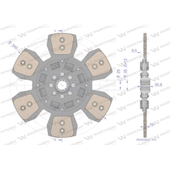 Tarcza sprzęgła ceramiczna Belarus,Mtz Pronar 801601130 WARYŃSKI-347905431