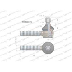 Przegub kierowniczy 11/16'L 81802867 WARYŃSKI-347884223