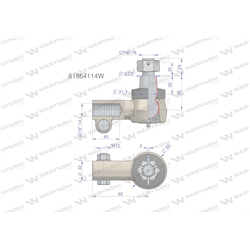 Przegub kierowniczy prawy 7/8" 81864114 WARYŃSKI-347884304