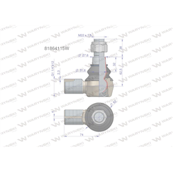 Przegub kierowniczy prawy 1.1/4" 81864115 WARYŃSKI-347455998