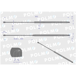 Siłownik podnoszenia maski New Holland 82007029 POLMO-347902798