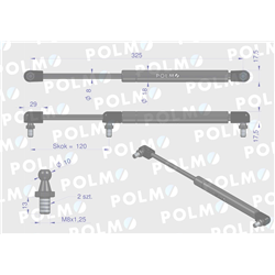 Siłownik podnoszenia maski New Holland 82019392 POLMO-347902802