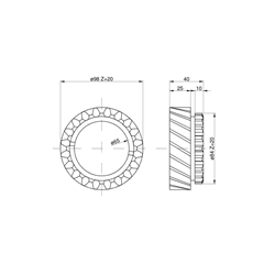 Koło stałego zazębienia 80121007, 84123501 Z-36 C-385-347874066