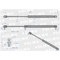 Siłownik dachu 88368200 pasuje do Ursus C-385  POLMO-347471015