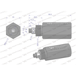 Zawór bezpieczeństwa cylindra hydraulicznego do C-385 WARYŃSKI-347471173