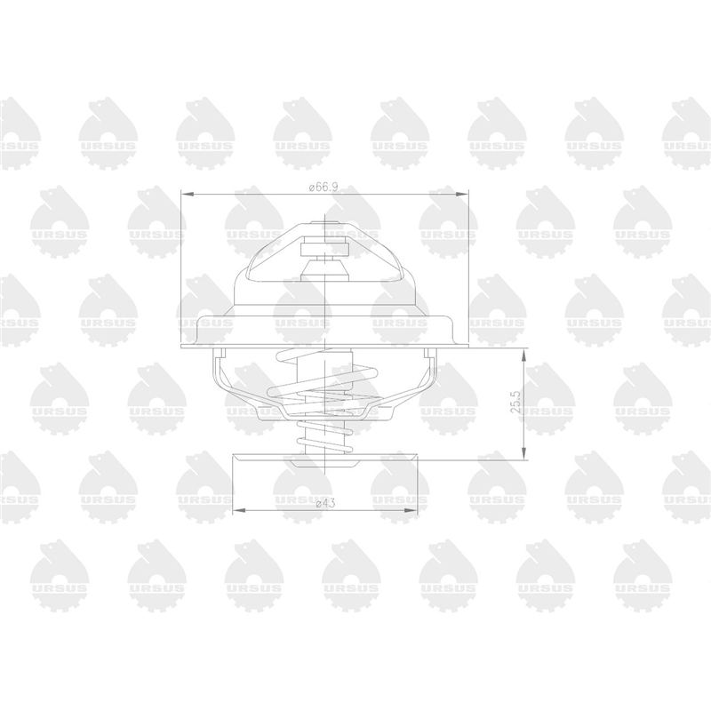 Termostat C-385 6-cylindrowy ORYGINAŁ URSUS-347878675