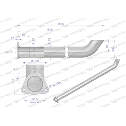 Rura C-385 TURBO ( gięta ) INOX WARYŃSKI-347477646
