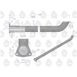 Rura Tłumika C-385 Turbo ORYGINAŁ URSUS-347465406