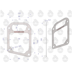 Uszczelka korpusu pompy wody krążelit 0.8mm C-385 ( sprzedawane po 10 ) ORYGINAŁ URSUS-347880035