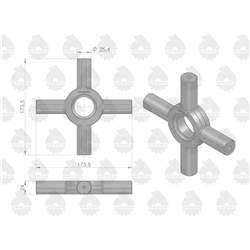 Krzyżak mechanizmu różnicowego 2746135M2 MF3/MF4 ORYGINAŁ URSUS-347881735