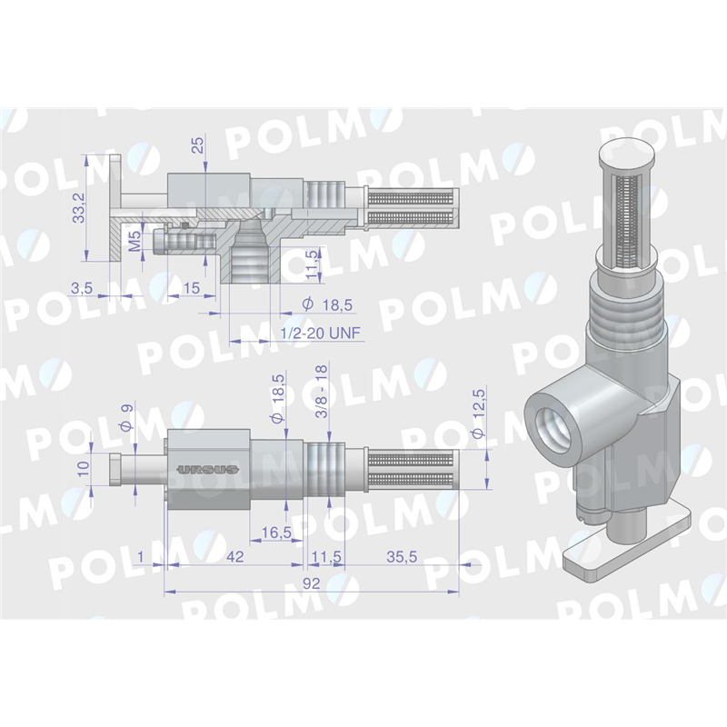 Kran paliwa z sitkiem kompletny MF3 ORYGINAŁ URSUS-347880310