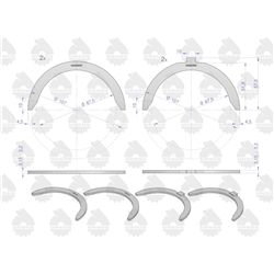Komplet półpierścieni N-0.50 (II szlif) 91250622. 80002078 C-385 ORYGINAŁ URSUS-347886515