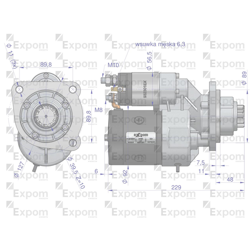 Rozrusznik z reduktorem typu Magneton  9142740 John Deere Blue Line EXPOM KWIDZYN-347892860
