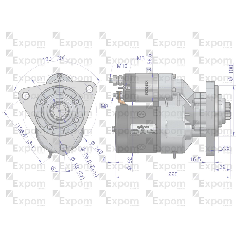 Rozrusznik z reduktorem typu Magneton T25 MTZ Blue Line EXPOM KWIDZYN-347892901