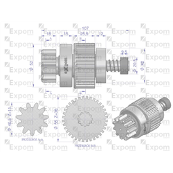 Zespół sprzęgający rozrusznika LTZ typu Magneton 9144821 Blue Line EXPOM KWIDZYN-347464578